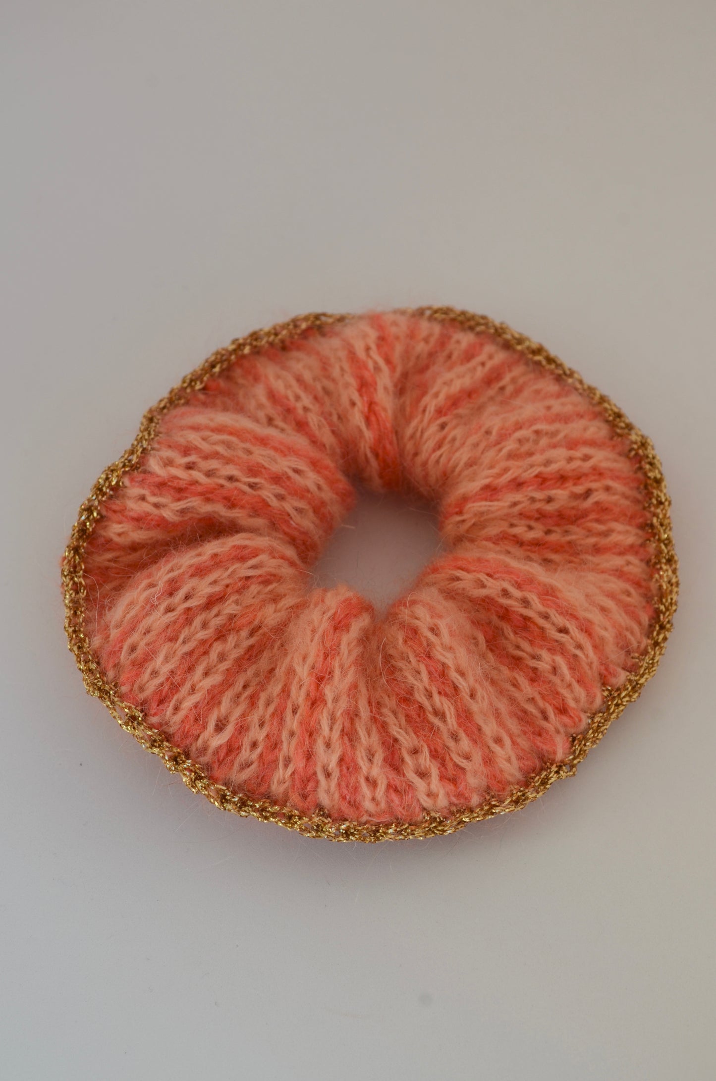 Strikket Scrunchie Lyserød/Koral