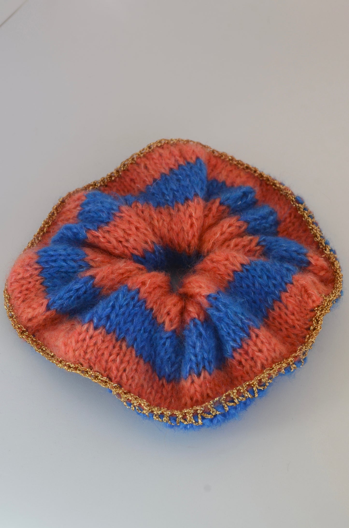 Strikket Scrunchie Pink/Orange