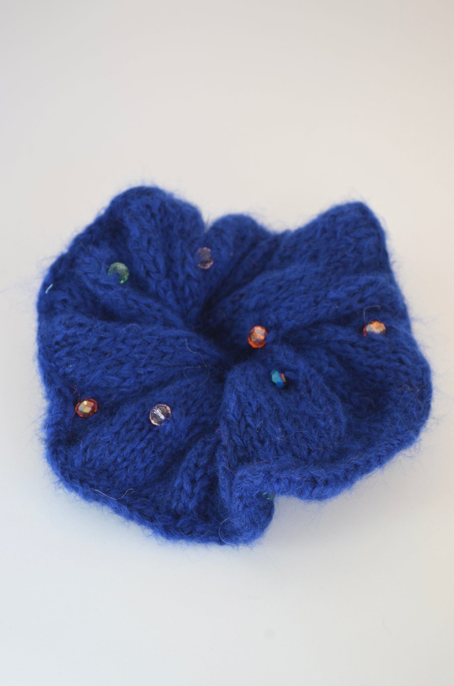 Strikket Scrunchie Cobolt Blå