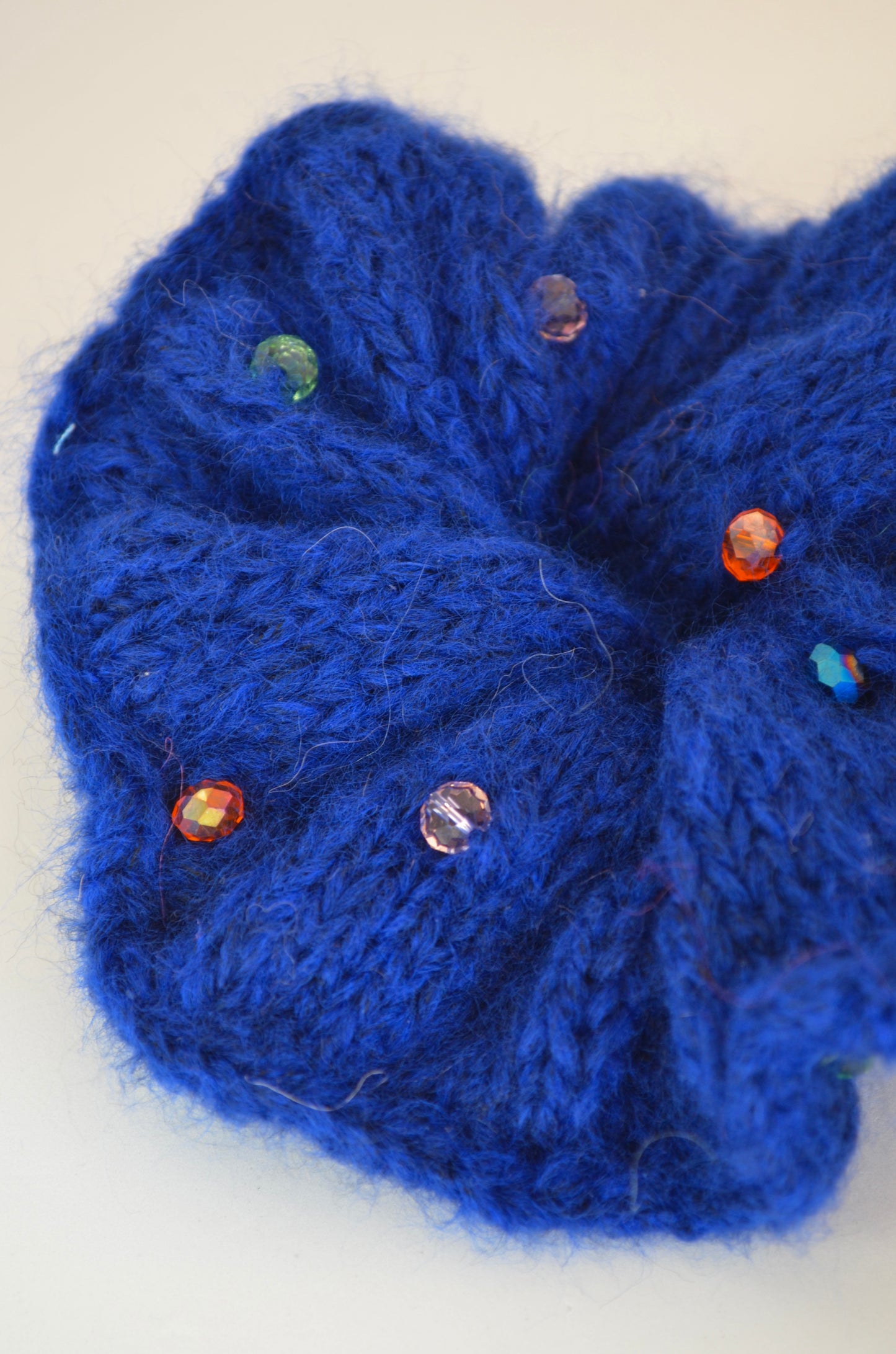 Strikket Scrunchie Cobolt Blå
