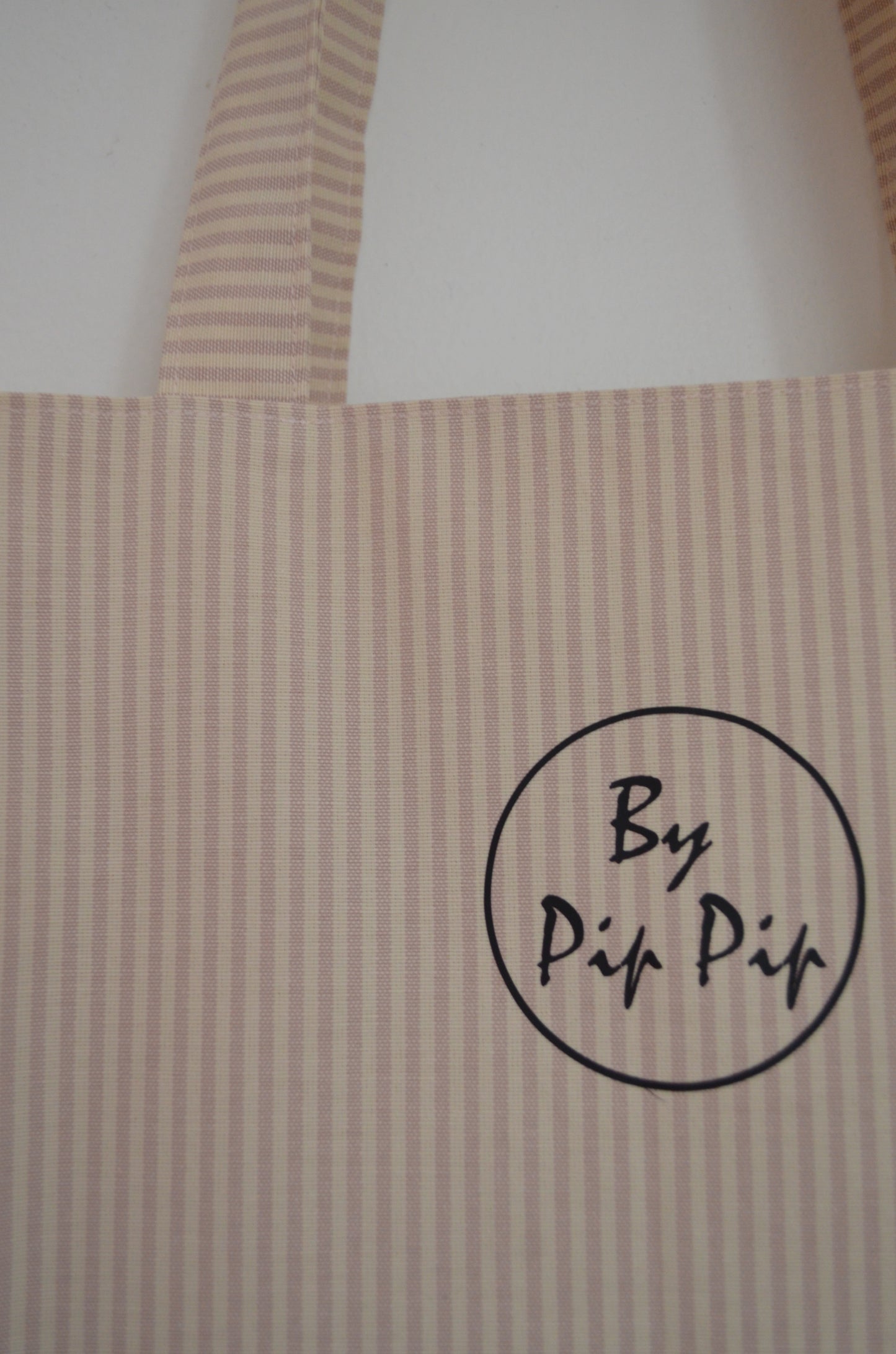 Tote Bag Lyserød Strib