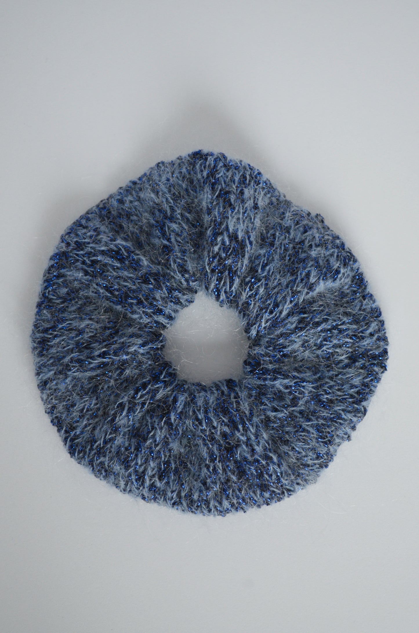 Strikket Scrunchie Blå