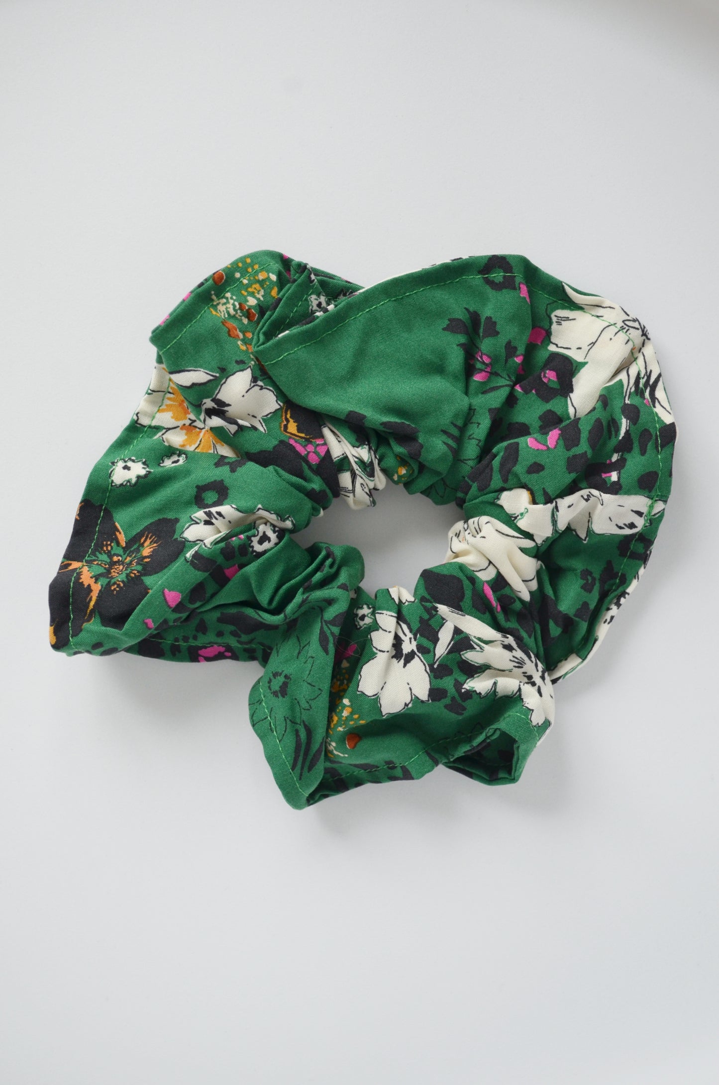 Mega Scrunchie Grøn Blomst