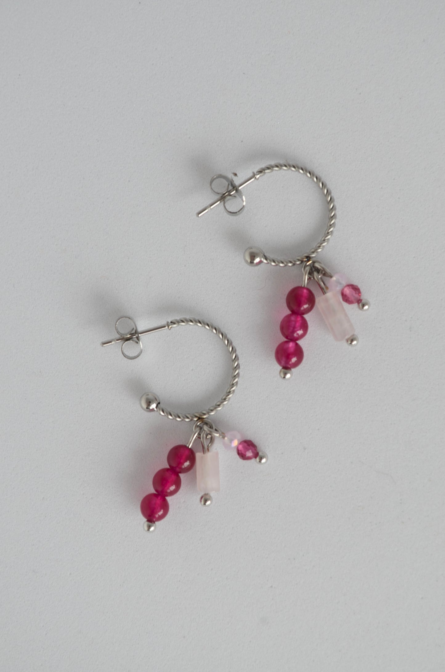 Magnolia Hoops Lyserød