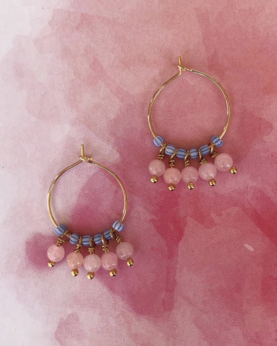 Magnolia Hoops Lyserød