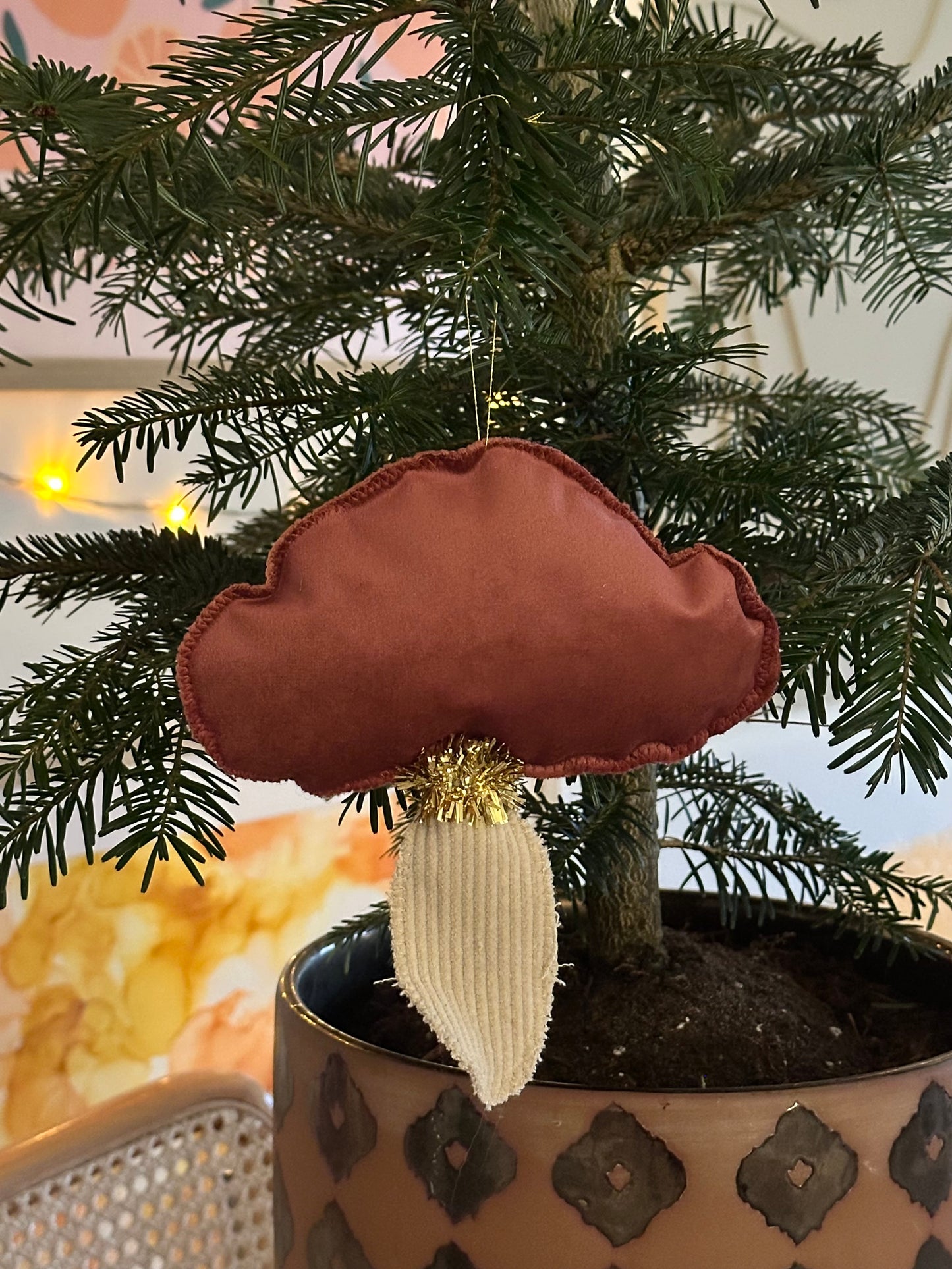 Julepynt Stor Svamp Rouge