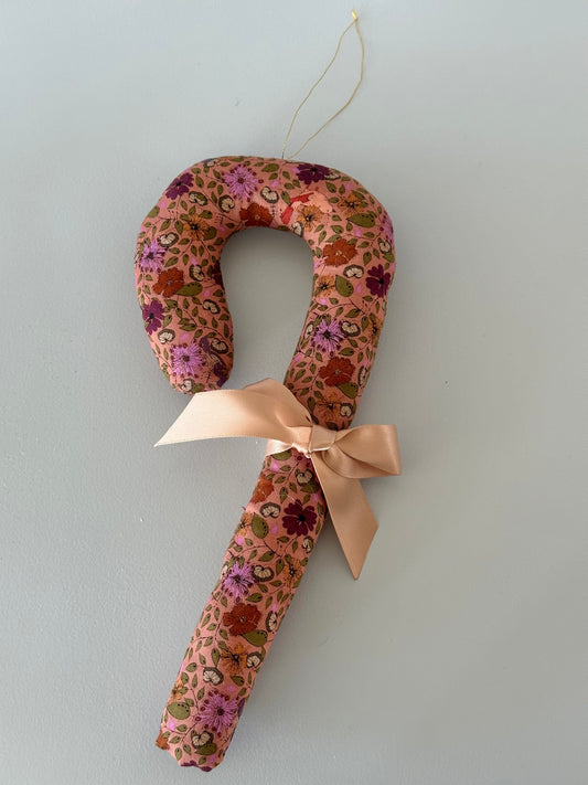 Julepynt Stor Slikstok Lilla Blomster