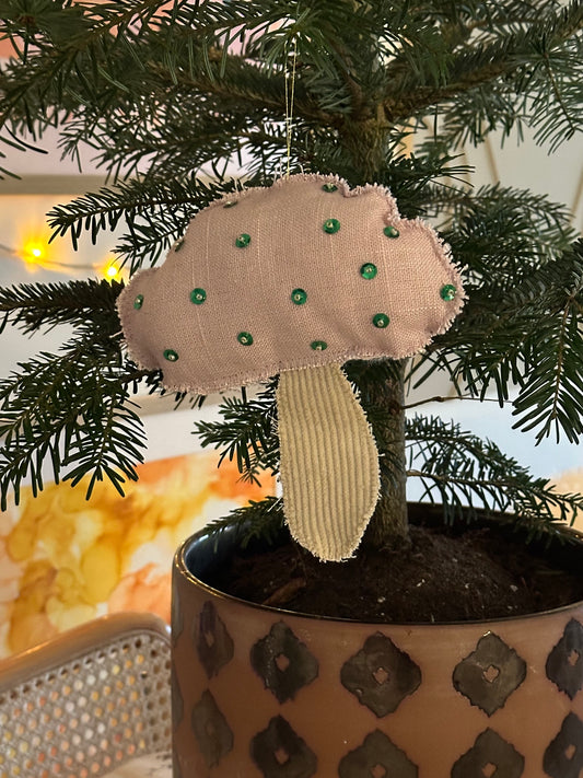 Julepynt Stor Svamp Lyserød