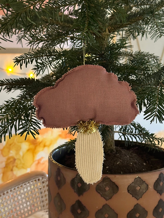 Julepynt Stor Svamp Lyngfarvet