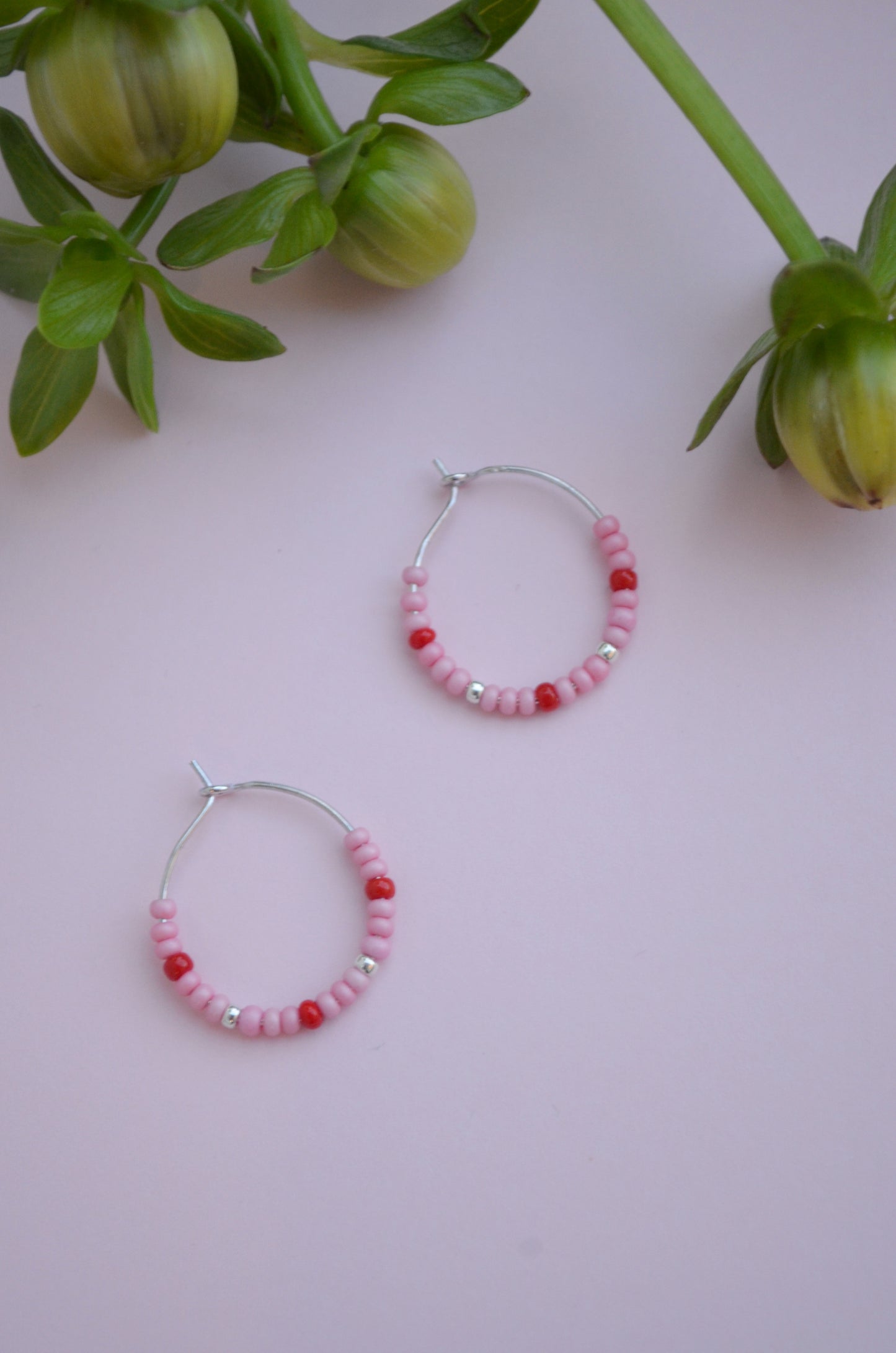 Poppy Hoops Lyserød