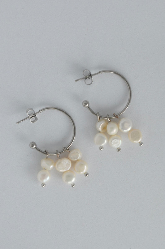 Magnolia Hoops Ferskvandsperler