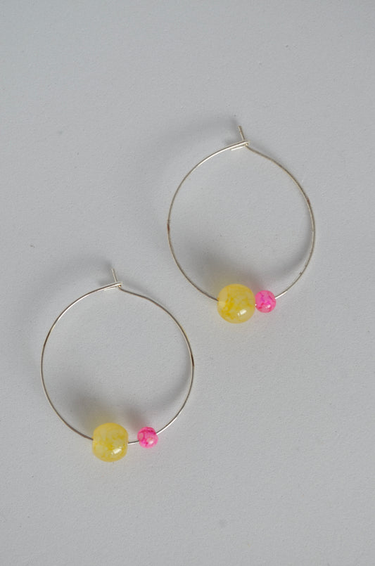 Pæon Hoops Gul Pink