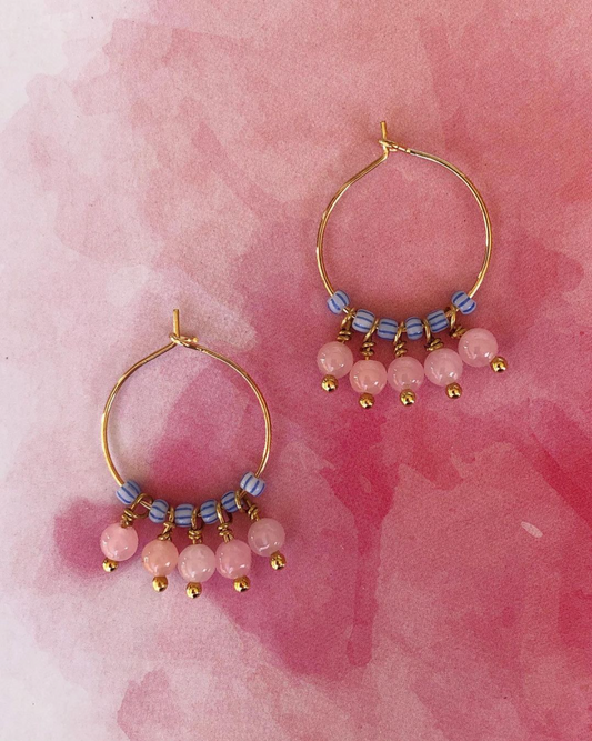 Magnolia Hoops Lyserød