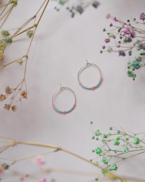 Poppy Hoops Lyserød