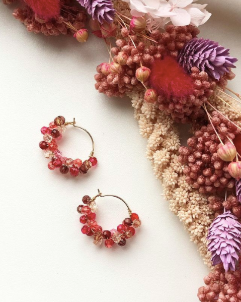Lily Hoops Pink